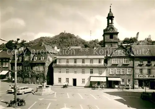 AK / Ansichtskarte Bad_Blankenburg Marktplatz Brunnen Blick zur Kirche Bad_Blankenburg