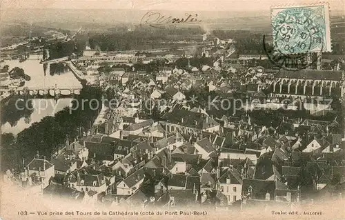 AK / Ansichtskarte Auxerre Vue prise des Tours de la Cathedrale Auxerre