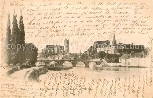 AK / Ansichtskarte Auxerre Vue prise des bords de l Yonne Auxerre
