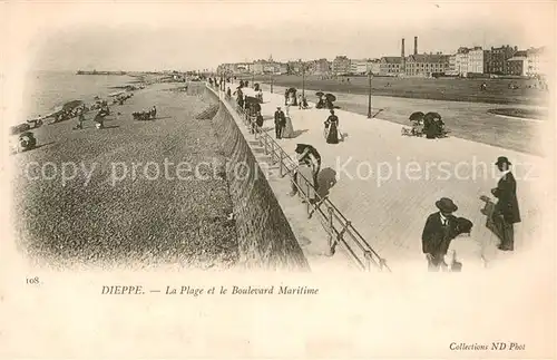 AK / Ansichtskarte Dieppe_76 La Plage et le Boulevard Maritime 