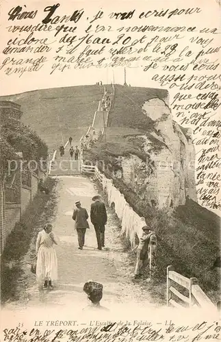 AK / Ansichtskarte Le_Treport Le Escalier de la Falaise Le_Treport