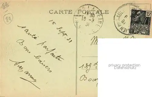 AK / Ansichtskarte Villevallier Bords de lYonne Vue prise de la rive un peu en aval du Pont Villevallier