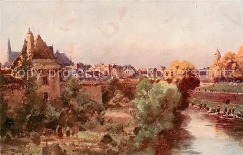 AK / Ansichtskarte Vannes_56 Vue partielle Aquarell 