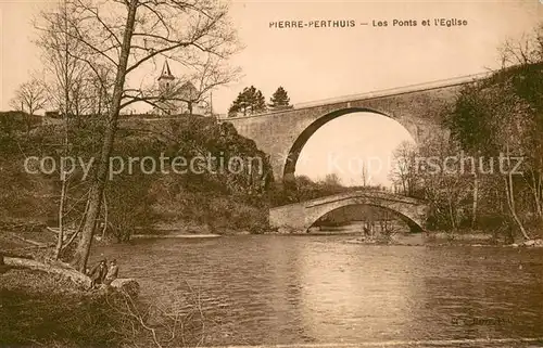 AK / Ansichtskarte Pierre Perthuis Les Ponts et l Eglise Pierre Perthuis