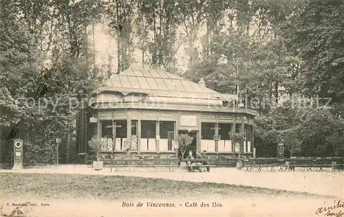 AK / Ansichtskarte Vincennes Cafe des Iles Vincennes
