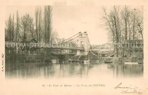 AK / Ansichtskarte Creteil Le Tour de Marne Le Pont de Creteil Creteil