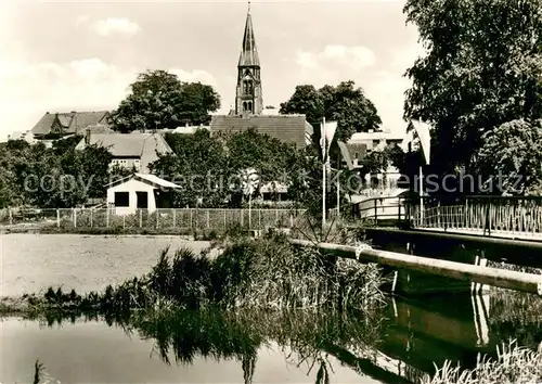 AK / Ansichtskarte Warin Seufzerbruecke Blick zur Kirche Warin