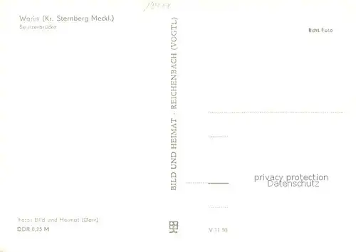 AK / Ansichtskarte Warin Seufzerbruecke Blick zur Kirche Warin