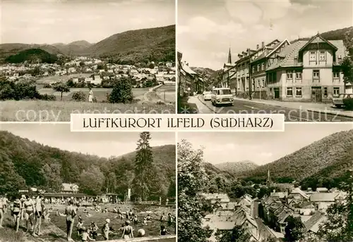 AK / Ansichtskarte Ilfeld_Suedharz Panorama Luftkurort Blick vom Hasenkopf Ilgerstrasse Waldschwimmbad Ilfeld Suedharz
