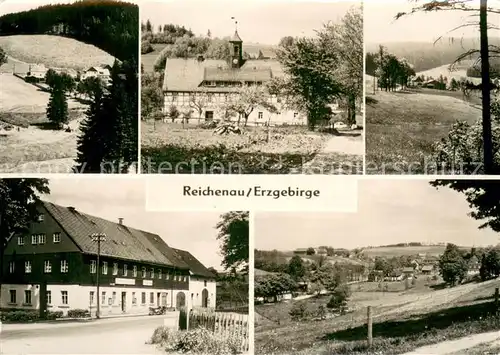 AK / Ansichtskarte Reichenau_Hartmannsdorf Reichenau Teilansichten Landschaftspanorama Erzgebirge Reichenau