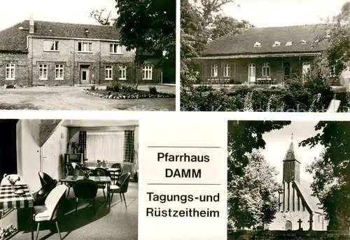 AK / Ansichtskarte Damm_Parchim Pfarrhaus Tagungs  und Ruestzeitheim Kirche Damm Parchim