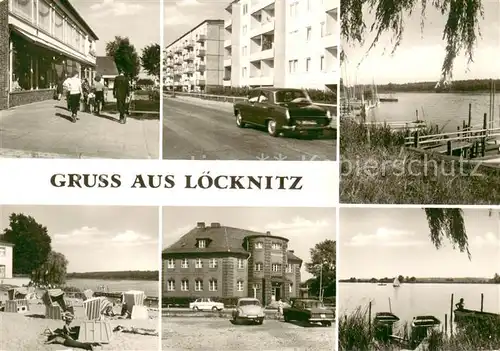 AK / Ansichtskarte Loecknitz_Mecklenburg Vorpommern Ortsansichten Bootsanleger Strand Loecknitz