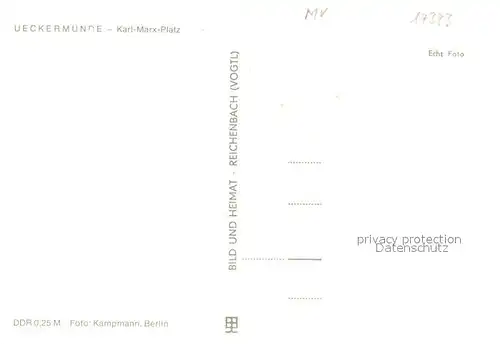 AK / Ansichtskarte Ueckermuende_Mecklenburg_Vorpommern Karl Marx Platz Ueckermuende_Mecklenburg