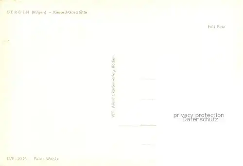 AK / Ansichtskarte Bergen_Ruegen Rugard Gaststaette Bergen Ruegen