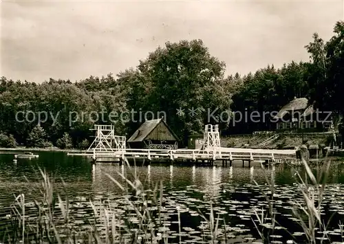 AK / Ansichtskarte Brueel_Mecklenburg_Vorpommern Badeanstalt Roter See Brueel_Mecklenburg