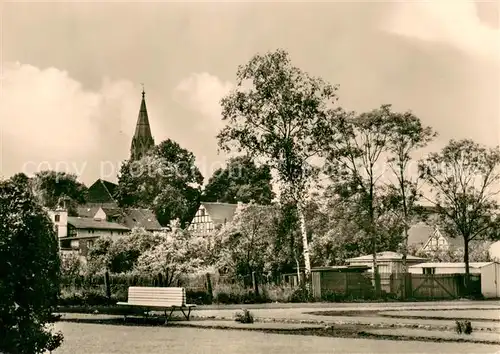 AK / Ansichtskarte Ueckermuende_Mecklenburg_Vorpommern Motiv mit Kirche Ueckermuende_Mecklenburg