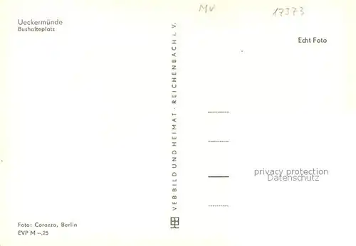 AK / Ansichtskarte Ueckermuende_Mecklenburg_Vorpommern Bushalteplatz Ueckermuende_Mecklenburg