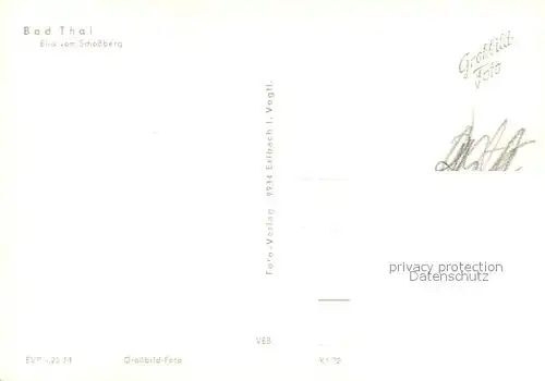 AK / Ansichtskarte Bad_Thal_Ruhla Panorama Blick vom Schlossberg Bad_Thal_Ruhla