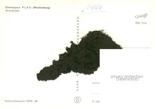 AK / Ansichtskarte Plau_See Strandhotel Erholungsort Mecklenburgische Seenplatte Plau_See