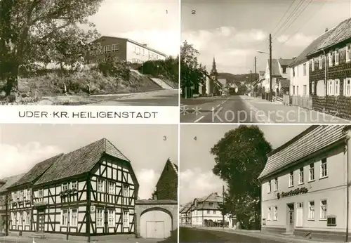 AK / Ansichtskarte Uder FDGB Erholungsheim Strasse der Einheit HO Gaststaette Riedelsburg Konsum Gaststaette Uder