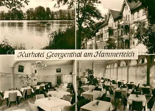 AK / Ansichtskarte Georgenthal_Gotha Kurhotel am Hammerteich Restaurant Georgenthal Gotha