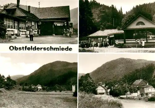 AK / Ansichtskarte Obstfelderschmiede Bahnhof Teilansicht mit Blick zum Steinberg Obstfelderschmiede