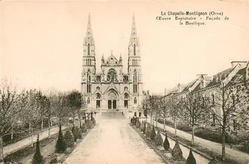 AK / Ansichtskarte La_Chapelle Montligeon Facade de la Basilique La_Chapelle Montligeon