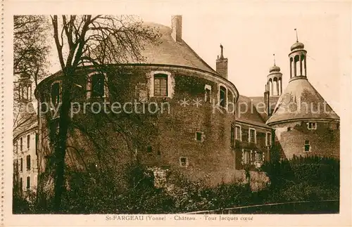 AK / Ansichtskarte Saint Fargeau_Yonne Chateau Tour Jacques coeur Schloss Saint Fargeau Yonne