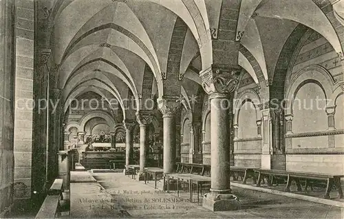 AK / Ansichtskarte Solesmes_Sarthe Abbaye des Benedictins Le Refectoire Cote de la Fresque Solesmes_Sarthe