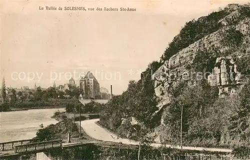 AK / Ansichtskarte Solesmes_Sarthe Panorama de la vallee vue des Rochers Sainte Anne Solesmes_Sarthe