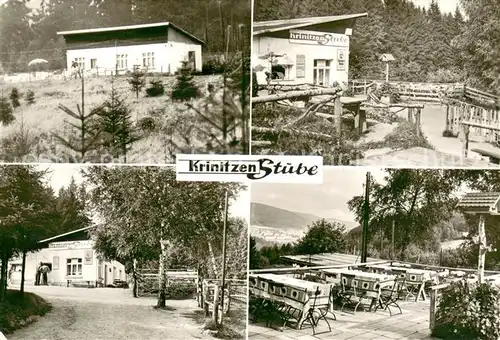AK / Ansichtskarte Suhl_Thueringer_Wald Krinitzen Stube Gaststaette Terrasse Suhl_Thueringer_Wald
