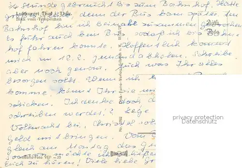 AK / Ansichtskarte Bad_Thal_Ruhla Blick vom Tempelchen Luftkurort Thueringer Wald Bad_Thal_Ruhla