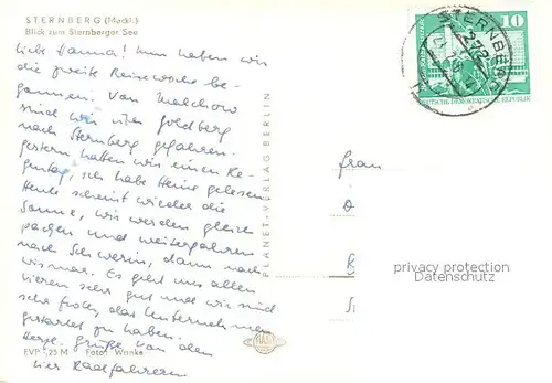 AK / Ansichtskarte Sternberg_Mecklenburg Panorama Blick zum Sternberger See Sternberg_Mecklenburg