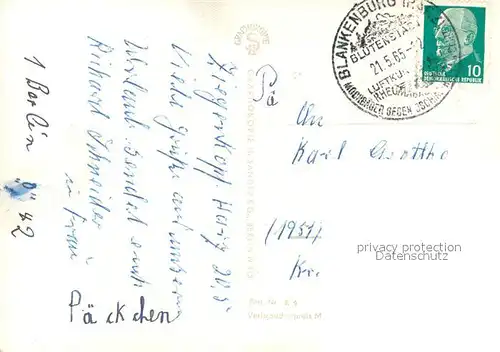 AK / Ansichtskarte Blankenburg_Harz Panorama Blick vom Eichenberg Betriebsferienheim Glueckauf Aussichtsturm Burgruine Rathaus Luehnentorplatz Blankenburg_Harz