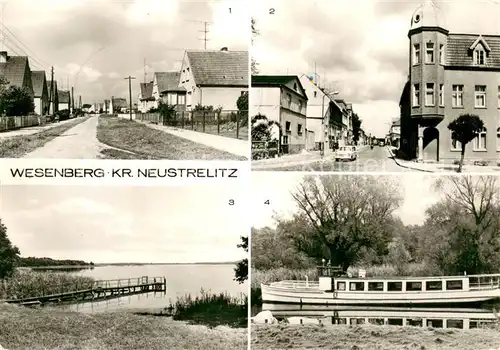AK / Ansichtskarte Wesenberg_Mecklenburg Wohnsiedlung Die Wellen Mittelstrasse Grosser Labussee MS Moewe Fahrgastschiff Wesenberg_Mecklenburg