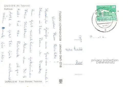 AK / Ansichtskarte Gnoien Rathaus Gnoien