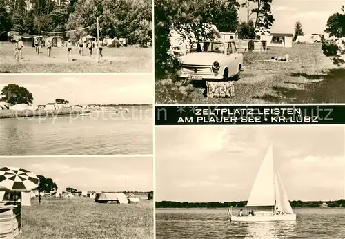 AK / Ansichtskarte Leisten_Karow_Luebz Zeltplatz am Plauer See Mecklenburgische Seenplatte 