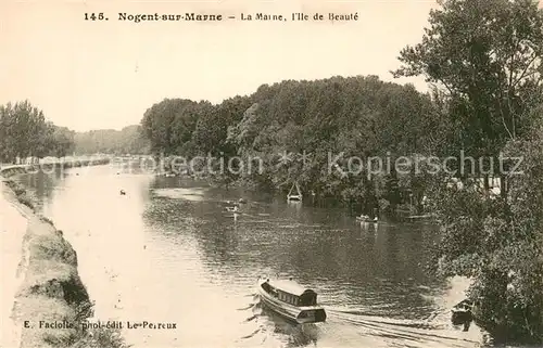 AK / Ansichtskarte Nogent sur Marne La Marne lIle de Beaute Nogent sur Marne