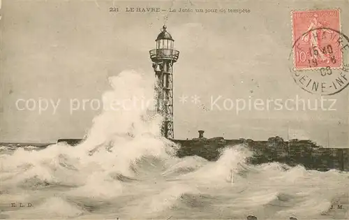 AK / Ansichtskarte Le_Havre La Jetee un jour de tempete Le_Havre