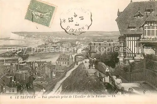 AK / Ansichtskarte Le_Treport Vue generale prise de lEscalier de la Falaise Le_Treport