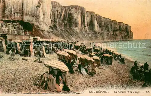 AK / Ansichtskarte Le_Treport La Falaise et la Plage Le_Treport