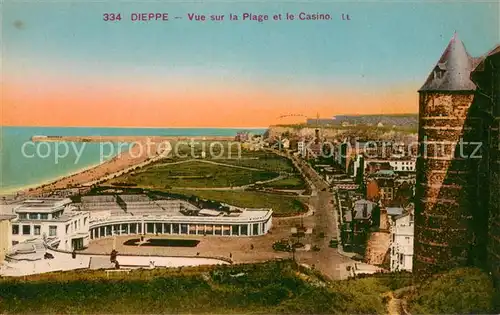 AK / Ansichtskarte Dieppe_76 Vue sur la Plage et le Casino 