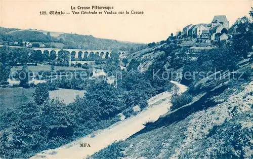 AK / Ansichtskarte Glenic Vue generale et Viaduc sur la Creuse Glenic
