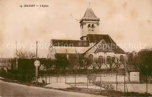 AK / Ansichtskarte Cravant_Yonne Eglise Cravant Yonne