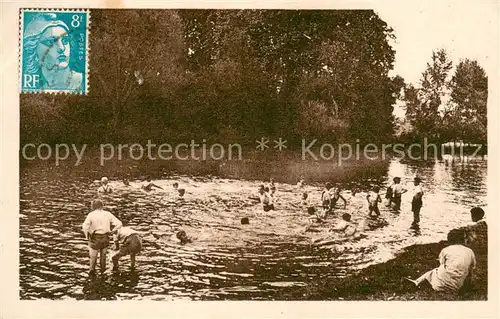 AK / Ansichtskarte Chatel Censoir La Baignade dans l Yonne Chatel Censoir