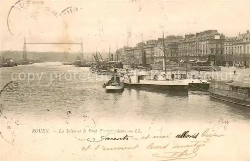 AK / Ansichtskarte Rouen La Seine et le Pont Transbordeur Rouen