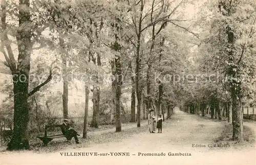 AK / Ansichtskarte Villeneuve sur Yonne Promenade Gambetta Villeneuve sur Yonne