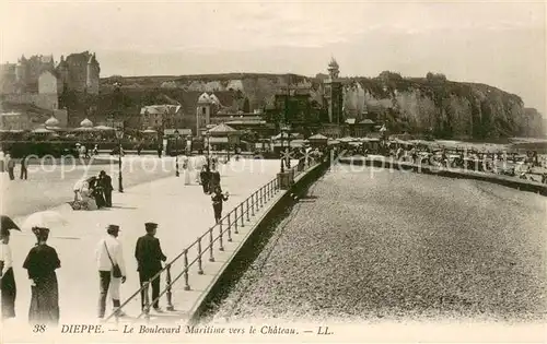 AK / Ansichtskarte Dieppe_76 Le Boulevard Maritime vers le Chateau 