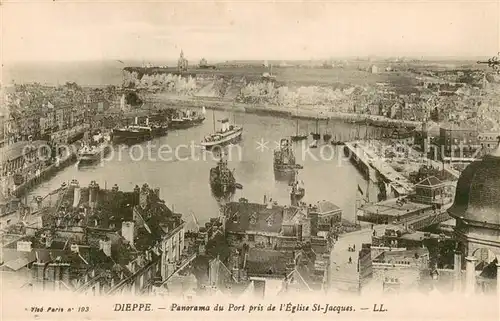 AK / Ansichtskarte Dieppe_76 Panorama du Port pris de lEglise St Jacques 