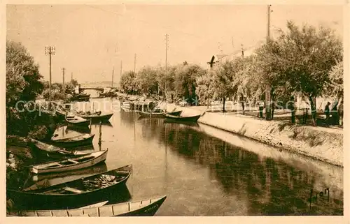 AK / Ansichtskarte Palavas les Flots_Herault La Canalette au fond Maguelone Palavas les Flots_Herault